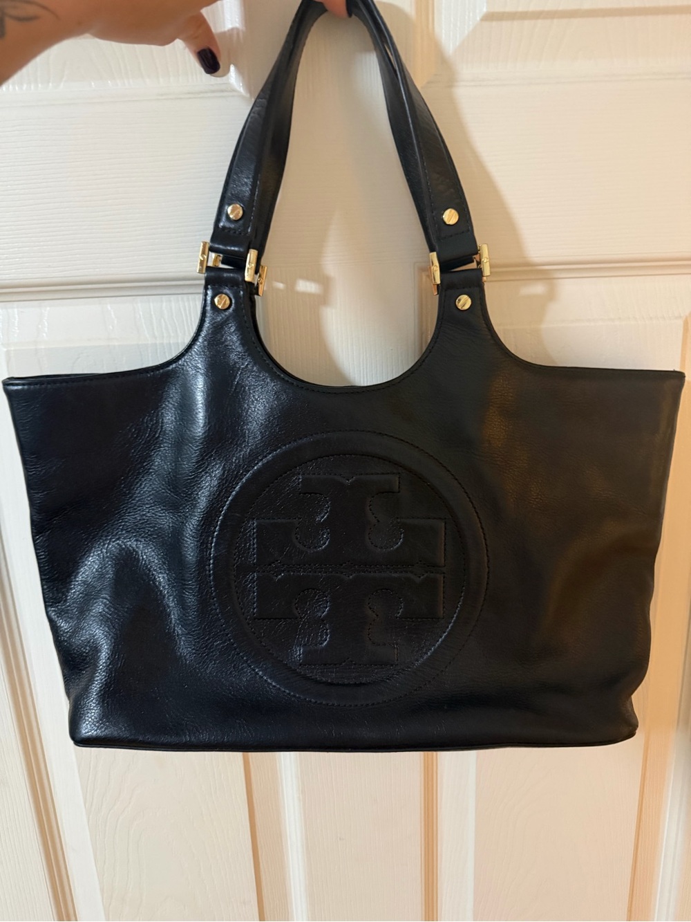 AUTHENTIC Black Tory Burch Vintage Bombe Bag